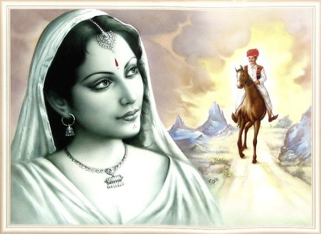 Rajasthani Girls Art Paintings 37