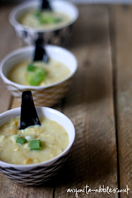 Three bowls of gluten free chicken and sweetcorn soup from Anyonita-nibbles.co.uk