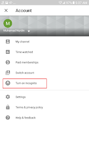 Cara Mengaktifkan Mode Incognito di Aplikasi YouTube