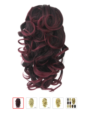 Soowee 8 Colors Short Curly Hairpiece Synthetic Hair Blonde Burgundy Clip In Hair Extension Little Pony Tail Claw Ponytails