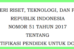 Permenristekdikti Nomor (No) 51 Tahun 2017