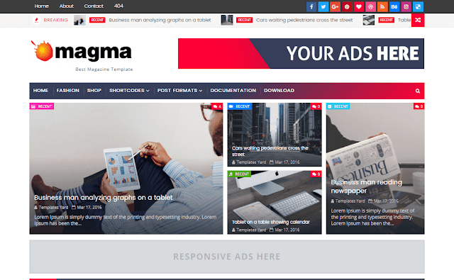 Magma blogger template