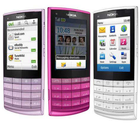 nokia x2 02. Nokia x3-02, Touch and type