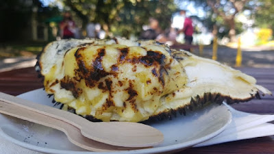 Burnt durian melted cheese