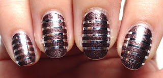 Silver Striped Nails