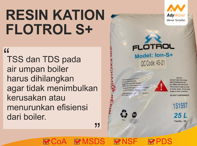 Water Softening untuk Menghasilkan Air Minum dengan Resin Kation / Softener | Pusat Resin Flotrol Ion S+ Untuk Menghilangkan Mineral Air siap kirim ke Sampang