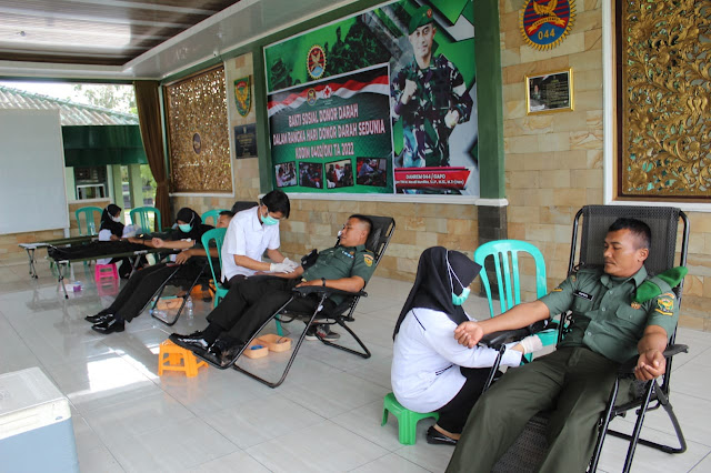 Peringati Hari Donor Darah Sedunia, Kodim  0402/OKI gelar Donor Darah