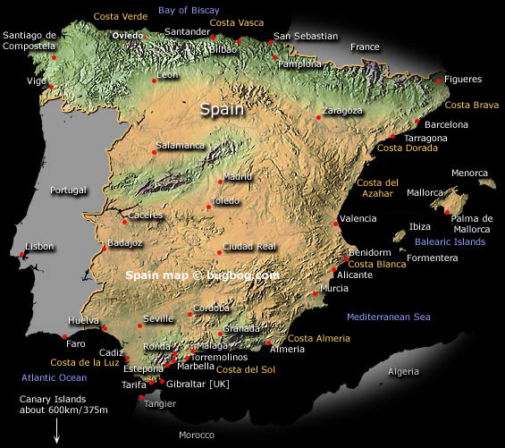 blank maps of spain. of the lank map of spain