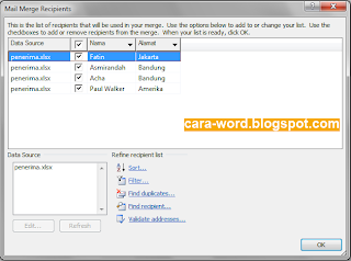 Cara Membuat Mail Merge Word