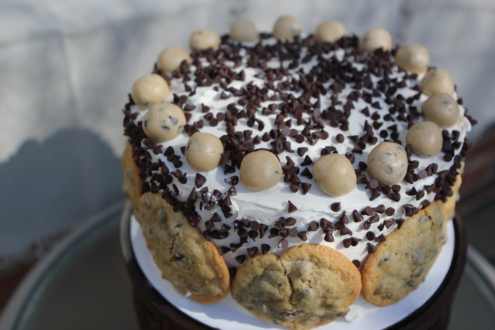 chocolate cake with chocolate chips Chocolate Chip Cookie Dough Cake