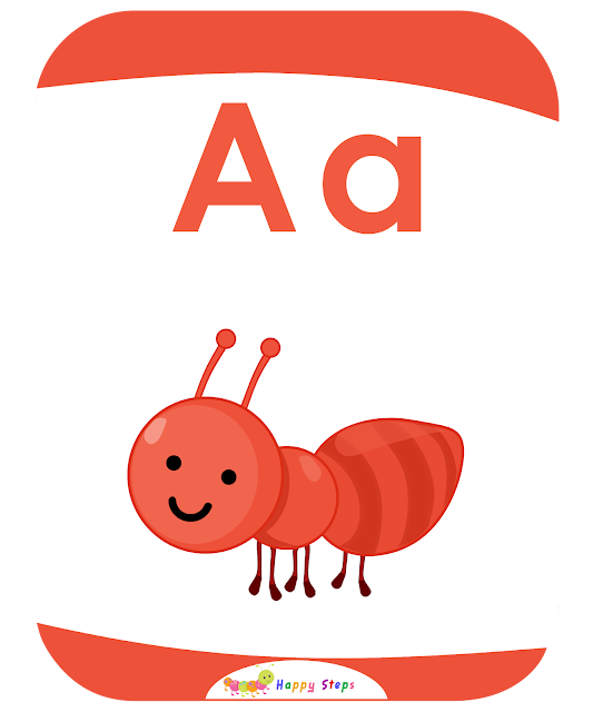 The Ant and the Apple Flashcards - Letter A - Ant