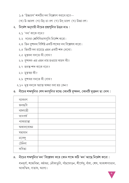 দল | প্রথম অধ্যায় | অষ্টম শ্রেণীর বাংলা ব্যাকরণ ভাষাচর্চা | WB Class 8 Bengali Grammar