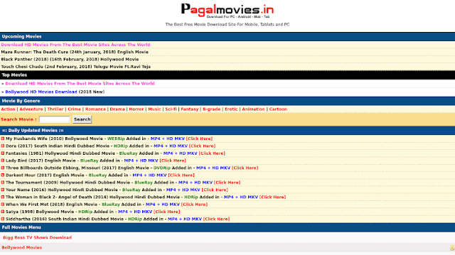 pagalmovies.fun Hollywood Dubbed in Hindi, Bollywood Movies Download & New Domain Link