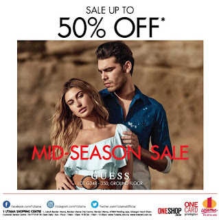 Guess Mid Season Sale Discounts Up To 50% Off at 1 Utama Shopping Centre (Valid Till 2 April 2017)