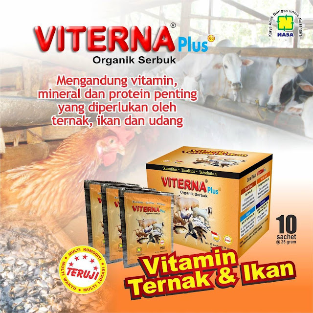 Vitamin Ternak Organik VITERNA Plus Serbuk | Vitamin Ternak Praktis dan Berkualitas Tinggi