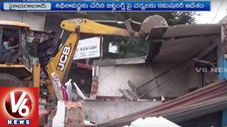 GHMC Demolishes Illegal Constructions And Ruined Buildings In Hyderabad