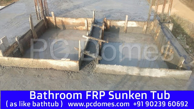 waterproofing material name,sunken slab depth,Cure It,FRP lining Solutions With Fiberglass Mesh Tub Coating,Gel Coated Fiberglass Sunken Tub Is the best Waterproofing Solution