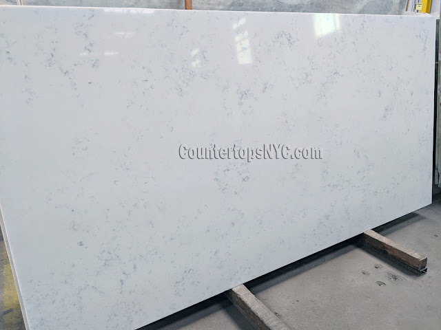 White Carrara Quartz Slab For Sale NYC