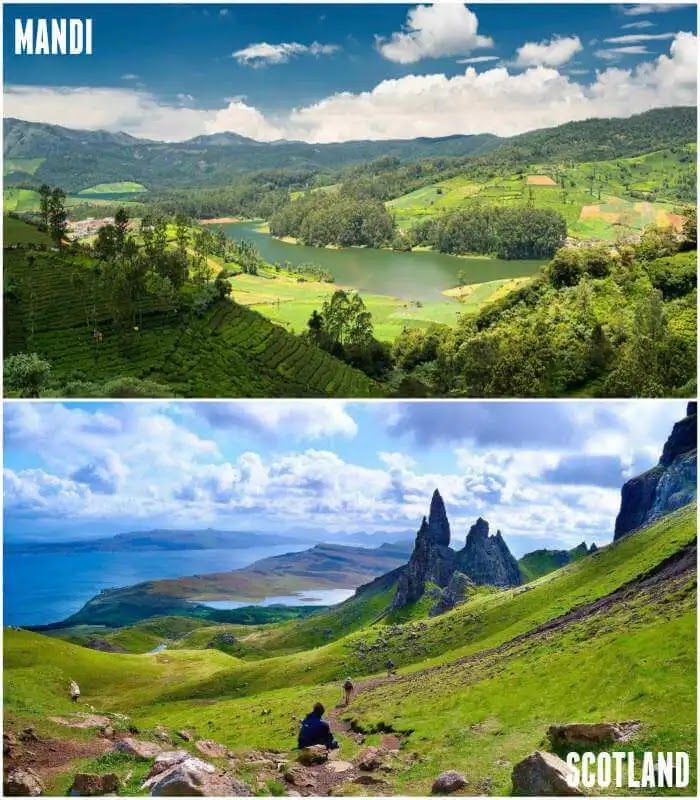 Rolling hills in Scotland and Mandi in Himachal Pradesh, both give the same feel, right?