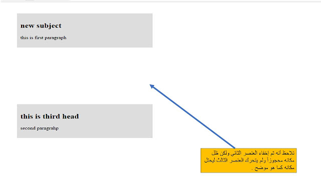 خاصية display:none والفرق بينها وبين visiblility: hidden في css