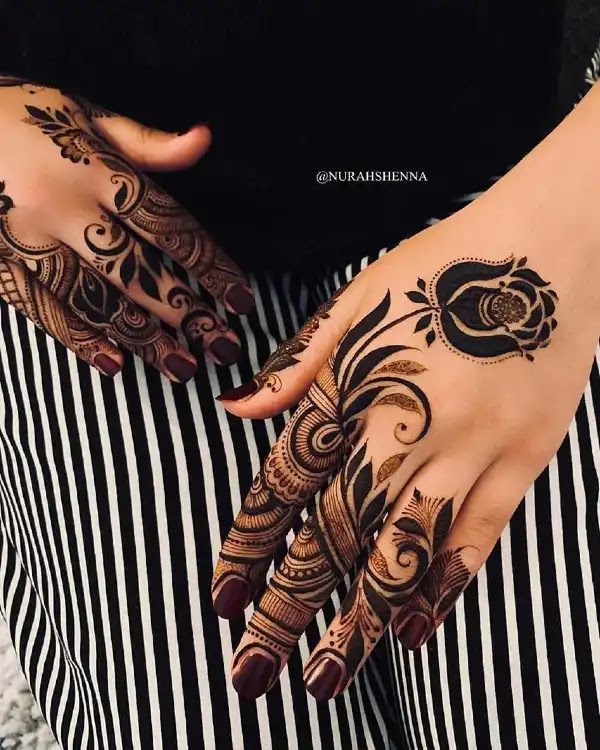 Pretty-stylish-leaves-hena-pattern