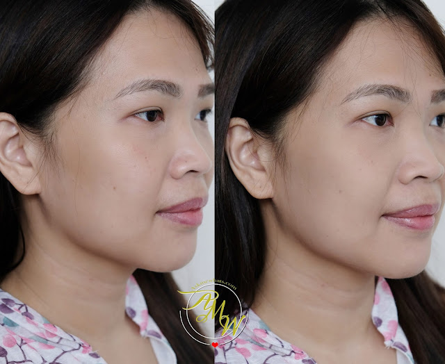 before and after photo of Make Up For Ever Matte Velvet Skin Blurring Powder Foundation review by Nikki Tiu of www.askmewhats.com