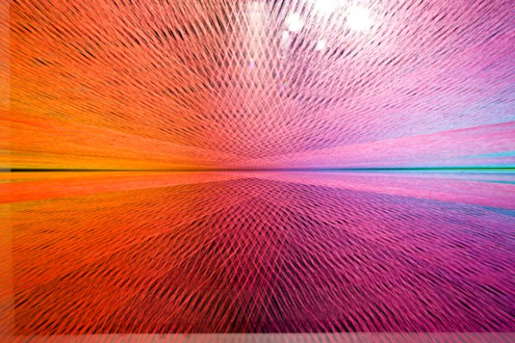 gabriel dawe instalação arte fios cores arco-iris