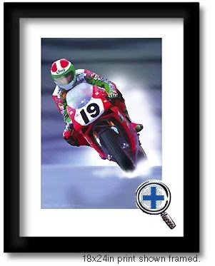 motorcycle artwork and photo poster