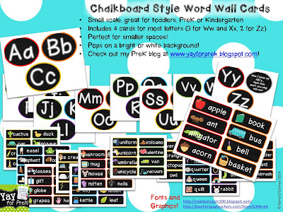 https://www.teacherspayteachers.com/Product/Chalkboard-Style-Word-Wall-Toddler-PreK-and-Kindergarten-838143