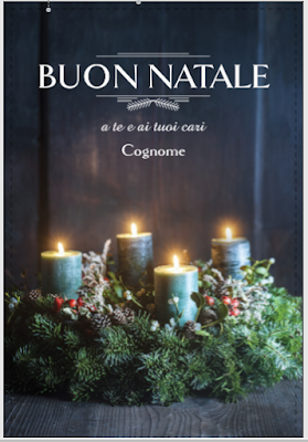 Biglietto di auguri: ghirlanda natalizia