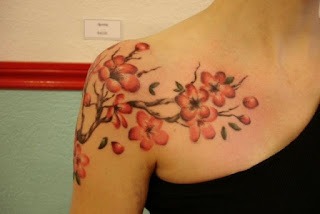 flower tattoos on shoulder