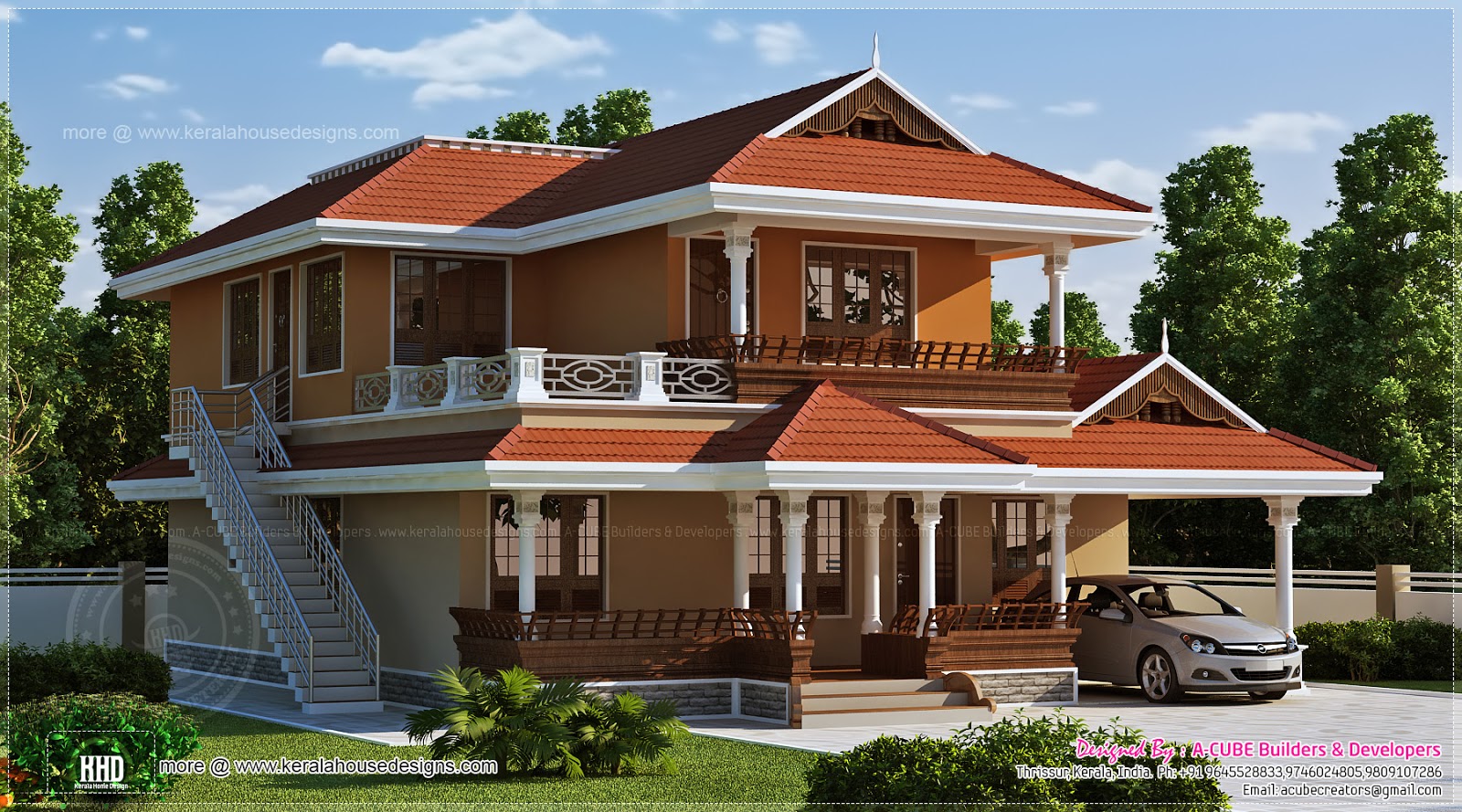 2466 sq-ft beautiful Kerala house design | House Design Plans