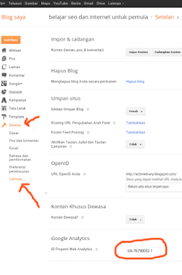 CARA MENDAFTAR GOOGLE ANALYTICS DAN MEMASANG KODE DI BLOGSPOT