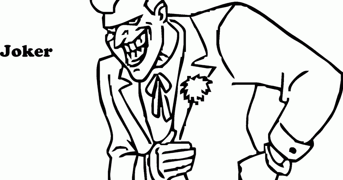 Contoh Gambar Mewarnai Joker