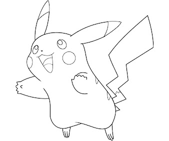 #8 Pikachu Coloring Page