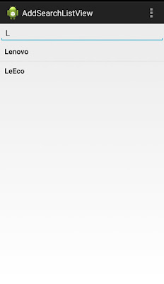 Search Functionality in ListView Android