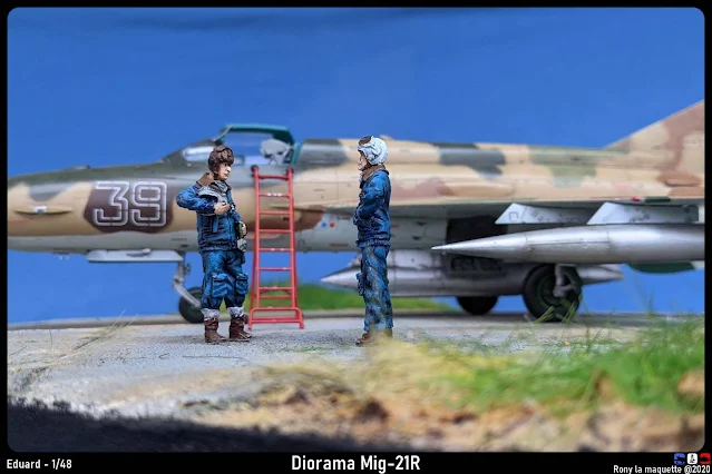 Diorama, Mig-21R Eduard au 1/48.