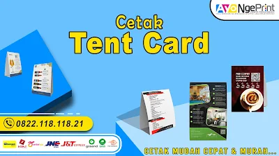 Cetak Tent Card Murah Terpercaya di Cidolog, Sukabumi