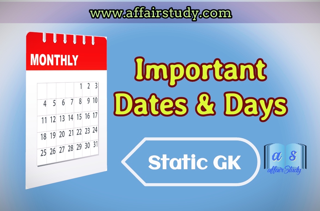 Important Days and Dates of the year