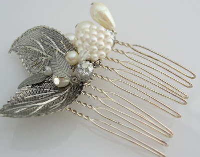 Here are several brand new bridal combs that are now available in my bridal