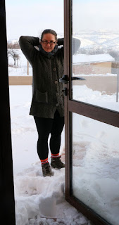 A gets ready for shoveling