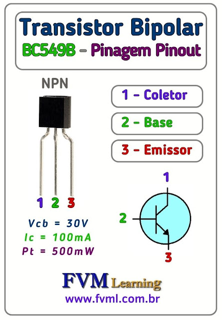 Datasheet-Pinagem-Pinout-transistor-NPN-BC549B-Características-Substituição-fvml