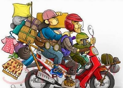 Hasil gambar untuk tips mudik lebaran dengan sepeda motor