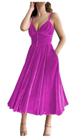 Bridesmaid Dresses Velvet 2021 - Ruched Formal Evening Gown Ten Length