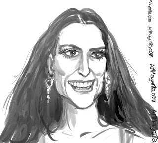 Demi Moore is a cartoon drawn by Artmagenta