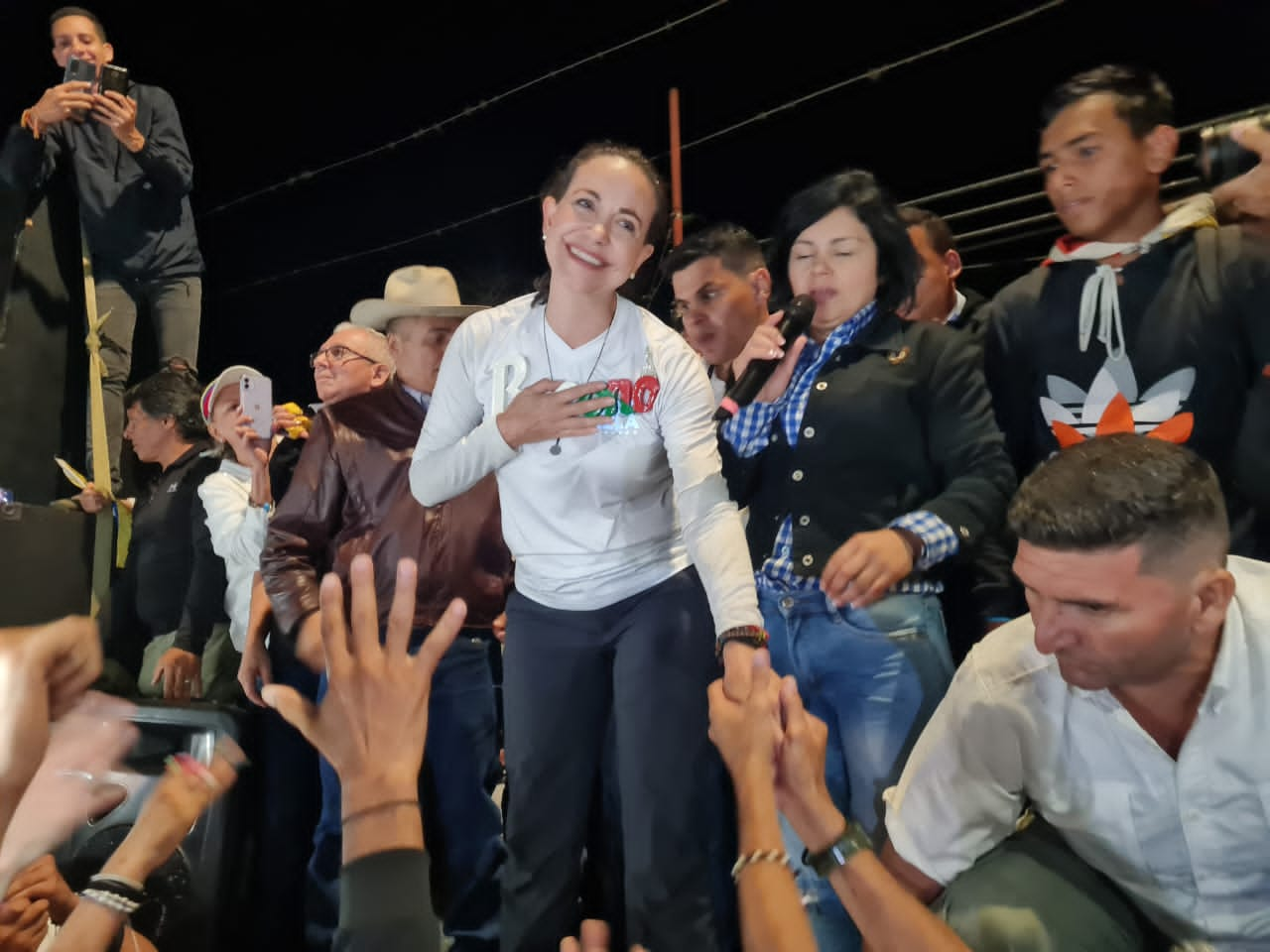 Visita de María Corina Machado a Boconó estremece las calles del pueblo