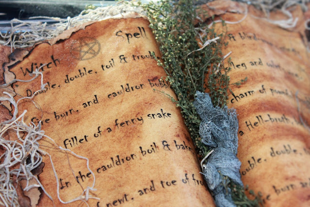 witch's grimoire spell book, magic spells, witchcraft