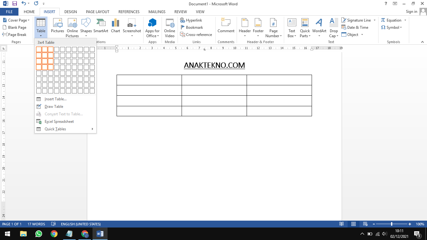 Cara memiringkan tulisan di tabel Microsoft Word