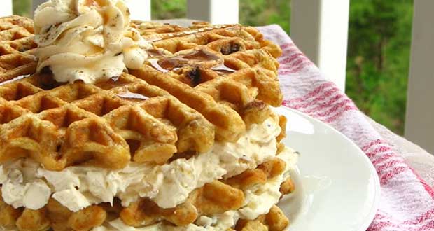 Dessert Recipe - Waffle Cake with Buttermilk 