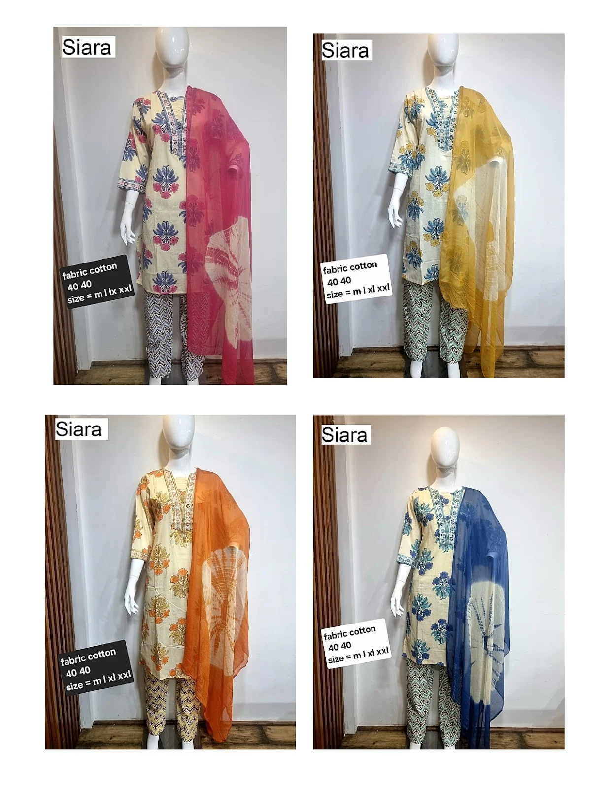 Design 1017 Siara Soft Cotton Neck Work Readymade Pant Style Suits